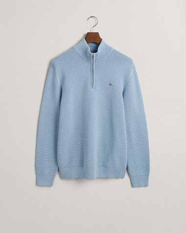 GANT Textured Cotton Half Zip